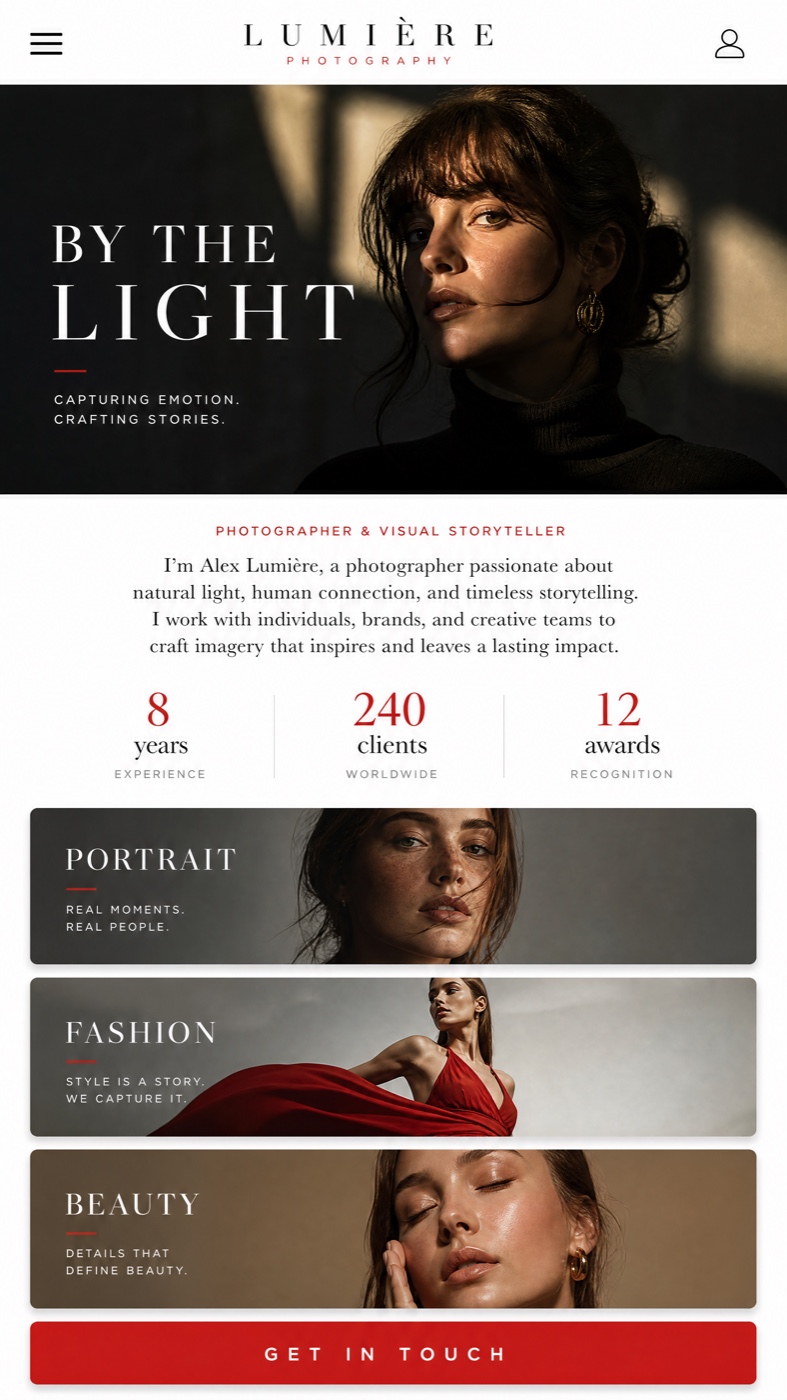 Portfolio Page mockup